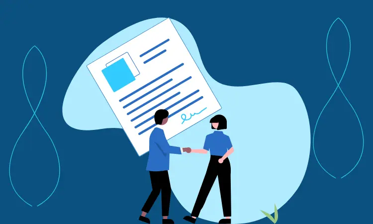 People agreeing to a contract