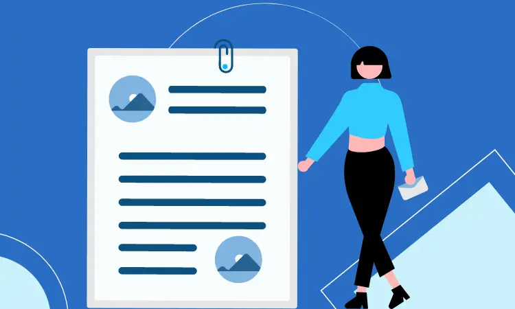 Woman with a press release